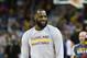 CLEVELAND, OH - JANUARY 21: LeBron James #23 of the Cleveland Cavaliers warms up prior to the game against the San Antonio Spurs at Quicken Loans Arena on January 21, 2017 in Cleveland, Ohio. NOTE TO USER: User expressly acknowledges and agrees that, by downloading and/or using this photograph, user is consenting to the terms and conditions of the Getty Images License Agreement. Mandatory copyright notice. (Photo by Jason Miller/Getty Images)
