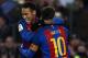 BARCELONA, SPAIN - JANUARY 26: Lionel Messi of Barcelona celebrates scoring his team's second goal with his teammate Neymar JR during the Copa del Rey quarter-final second leg match between FC Barcelona and Real Sociedad at Camp Nou on January 26, 2017 in Barcelona, Spain. (Photo by Manuel Queimadelos Alonso/Getty Images)