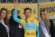 Winner, Ukrainian cyclist Andriy Grivko of Astana team celebrates on the podium following the first edition of The Mediterranean cyclist (La Méditerranéenne cycliste) in the fourth and last stage (95.7 km), on February 14, 2016, in the Italian city of Bordighera. / AFP / JEAN CHRISTOPHE MAGNENET (Photo credit should read JEAN CHRISTOPHE MAGNENET/AFP/Getty Images)