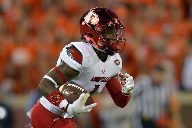 CLEMSON, SC - OCTOBER 01: Traveon Samuel #1 of the Louisville Cardinals returns a kickoff against the Clemson Tigers during the first quarter at Memorial Stadium on October 1, 2016 in Clemson, South Carolina.  (Photo by Grant Halverson/Getty Images)