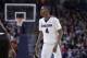 Gonzaga guard Jordan Mathews (4) stands on the court during the second half of an NCAA college basketball game against Santa Clara in Spokane, Wash., Saturday, Feb. 4, 2017. (AP Photo/Young Kwak)