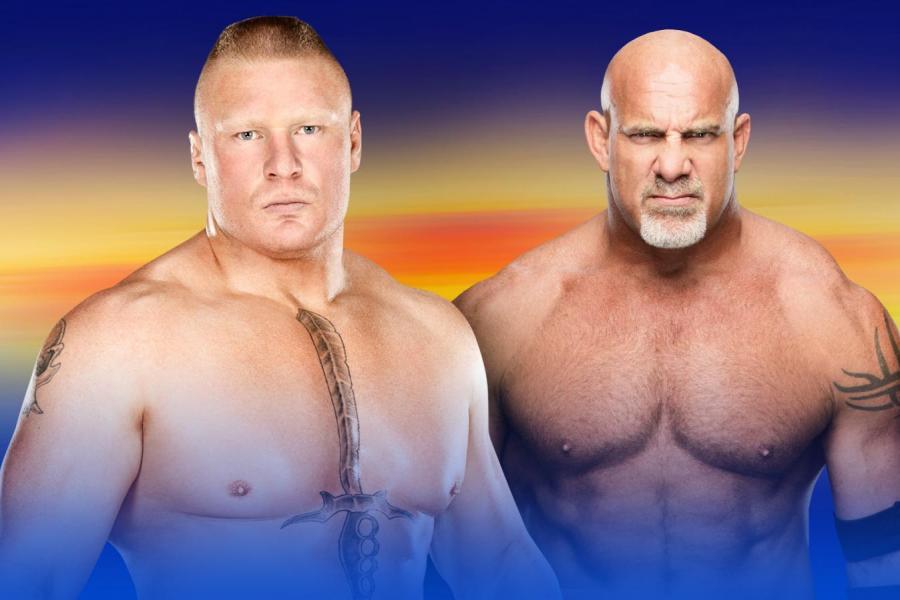 Goldberg accepts Brock Lesnar's WrestleMania challenge: photos