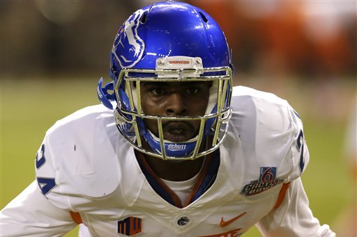 Boise State linebacker Kameron Miles (24) during the Cactus Bowl NCAA college football game against Baylor, Tuesday, Dec. 27, 2016, in Phoenix. (AP Photo/Rick Scuteri)