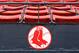 BOSTON, MA - OCTOBER 09: Raindrops are seen on the Boston Red Sox logo after game three of the American League Divison Series between the Boston Red Sox and the Cleveland Indians was postponed due to weather at Fenway Park on October 9, 2016 in Boston, Massachusetts. (Photo by Elsa/Getty Images)