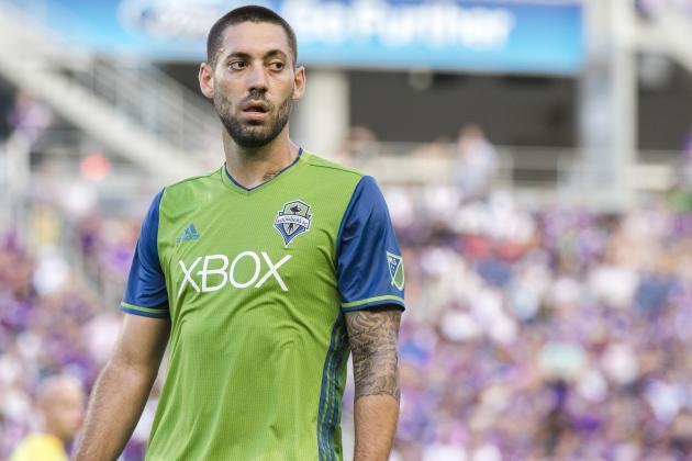 ORLANDO, FL - August 07: Clint Dempsey # 2 looks on after scoring a brace in the first half for the Seattle Sounders vs the Orlando City Lions at Citrus Bowl on August 07, 2016 in Orlando, Florida. (Photo by Zachary Scheffer/Getty Images)