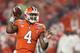 GLENDALE, AZ - DECEMBER 31: Deshaun Watson #4 of the Clemson Tigers looks to pass the ball against the Ohio State Buckeyes during the 2016 PlayStation Fiesta Bowl at University of Phoenix Stadium on December 31, 2016 in Glendale, Arizona. (Photo by Matthew Stockman/Getty Images)