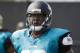 FILE - In this Aug. 2, 2016, file photo, Jacksonville Jaguars offensive tackle Kelvin Beachum works a drill during NFL football training camp in Jacksonville, Fla. Beachum is so close to returning from knee surgery that he