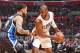 LOS ANGELES, CA - JANUARY 11: Chris Paul #3 of the LA Clippers handles the ball against the Orlando Magic on January 11, 2017 at STAPLES Center in Los Angeles, California. NOTE TO USER: User expressly acknowledges and agrees that, by downloading and/or using this Photograph, user is consenting to the terms and conditions of the Getty Images License Agreement. Mandatory Copyright Notice: Copyright 2017 NBAE (Photo by Andrew D. Bernstein/NBAE via Getty Images)