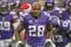 MINNEAPOLIS, MN - DECEMBER 18: Adrian Peterson #28 of the Minnesota Vikings runs off the field after warmups prior to an NFL game against the Indianapolis Colts at U.S. Bank Stadium on December 18, 2016 in Minneapolis, Minnesota. (Photo by Tom Dahlin/Getty Images)