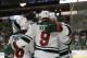 DALLAS, TX - JANUARY 24: The Minnesota Wild celebrate a goal by Mikko Koivu #9 against the Dallas Stars in the second period at American Airlines Center on January 24, 2017 in Dallas, Texas. (Photo by Ronald Martinez/Getty Images)