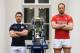 LONDON, ENGLAND - JANUARY 25: Greig Laidlaw, Captain of Scotland (L) and Alun Wyn Jones, Captain of Wales (R) pose with The Six Nations trophy during the 2017 RBS Six Nations launch at The Hurlingham Club on January 25, 2017 in London, England. (Photo by Stu Forster/Getty Images)