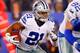 EAST RUTHERFORD, NJ - DECEMBER 11: (NEW YORK DAILIES OUT) Ezekiel Elliott #21 of the Dallas Cowboys in action against the New York Giants on December 11, 2016 at MetLife Stadium in East Rutherford, New Jersey. The Giants defeated the Cowboys 10-7. (Photo by Jim McIsaac/Getty Images)