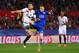 SEVILLE, ENGLAND - FEBRUARY 22: Jamie Vardy of Leicester City battles for the ball with Daniel Carrico of Sevilla during the UEFA Champions League Round of 16 first leg match between Sevilla FC and Leicester City at Estadio Ramon Sanchez Pizjuan on February 22, 2017 in Seville, Spain. (Photo by Michael Regan/Getty Images)