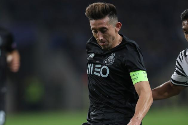 PORTO, PORTUGAL - FEBRUARY 22: FC Porto's midfielder Hector Herrera from Mexico  during the match between FC Porto v Juventus - UEFA Champions League Round of 16: First Leg match at Estadio do Dragao on February 22, 2017 in Porto, Portugal.  (Photo by Carlos Rodrigues/Getty Images)