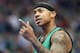 DALLAS, TX - FEBRUARY 13: Isaiah Thomas #4 of the Boston Celtics reacts after scoring against the Dallas Mavericks in the first half at American Airlines Center on February 13, 2017 in Dallas, Texas. NOTE TO USER: User expressly acknowledges and agrees that, by downloading and or using this photograph, User is consenting to the terms and conditions of the Getty Images License Agreement. (Photo by Tom Pennington/Getty Images)