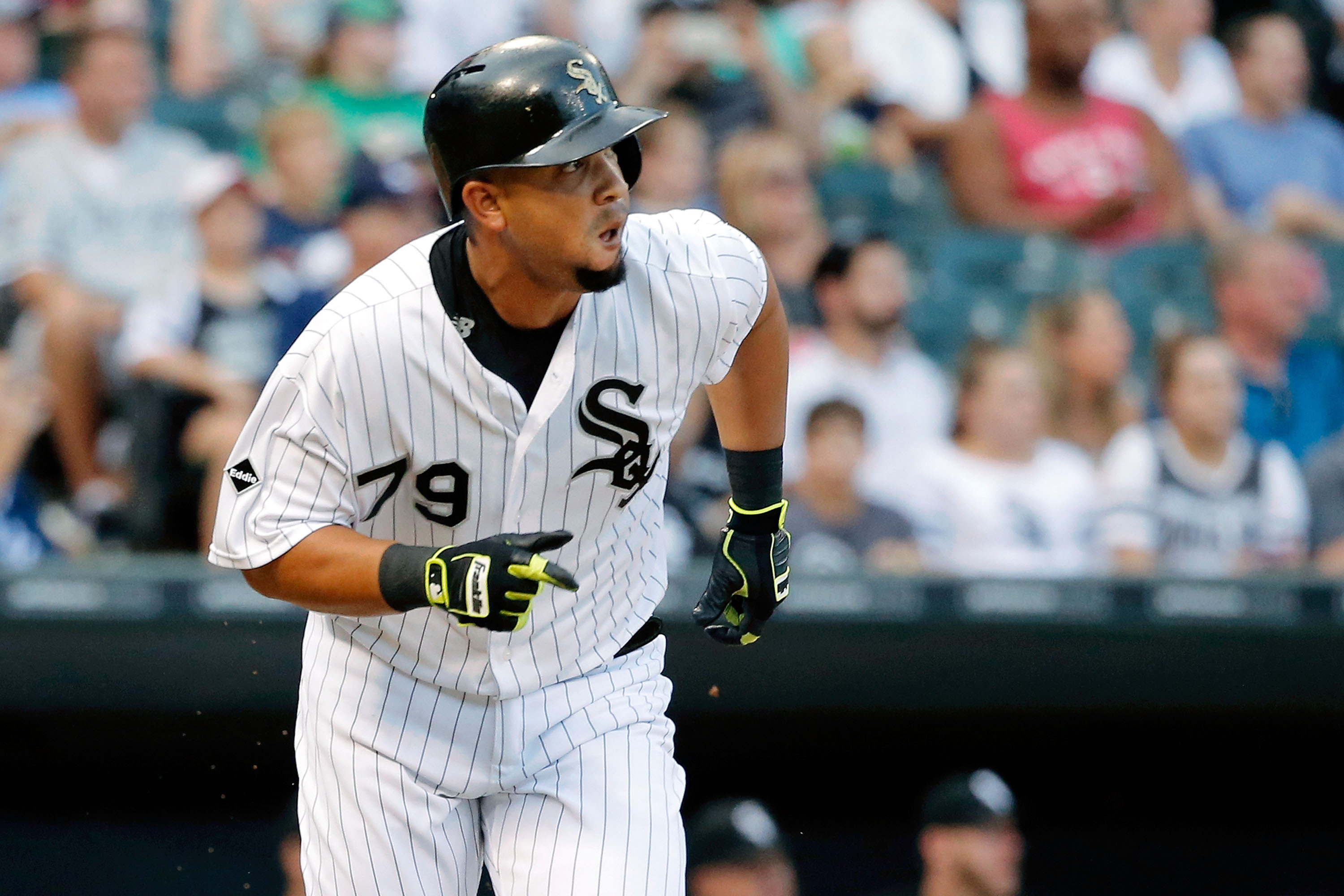 Jose Abreu with Eloy's red batting gloves in his back pocket tonight. So  wholesome. : r/baseball