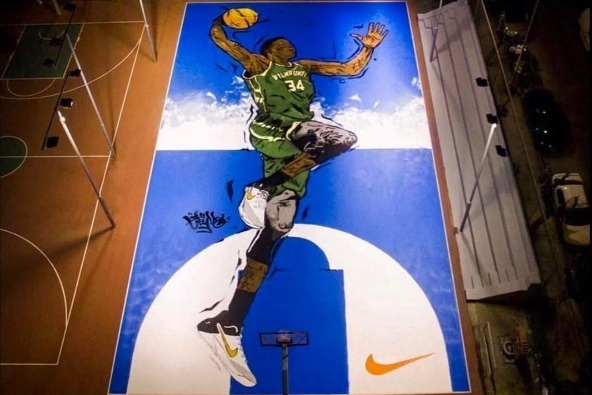 Sepolia Basketball Court Redesigned in Honor of Giannis Antetokounmpo |  Bleacher Report | Latest News, Videos and Highlights
