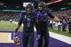 SEATTLE, WA - NOVEMBER 12: Wide receiver John Ross #1 of the Washington Huskies is congratulated by tight end David Ajamu #85 after scoring a touchdown against the USC Trojans on November 12, 2016 at Husky Stadium in Seattle, Washington. The Trojans defeated the Huskies 24-13. (Photo by Otto Greule Jr/Getty Images)