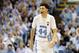 CHAPEL HILL, NC - FEBRUARY 22: Justin Jackson #44 of the North Carolina Tar Heels reacts after a basket against the Louisville Cardinals during their game at the Dean Smith Center on February 22, 2017 in Chapel Hill, North Carolina. (Photo by Streeter Lecka/Getty Images)