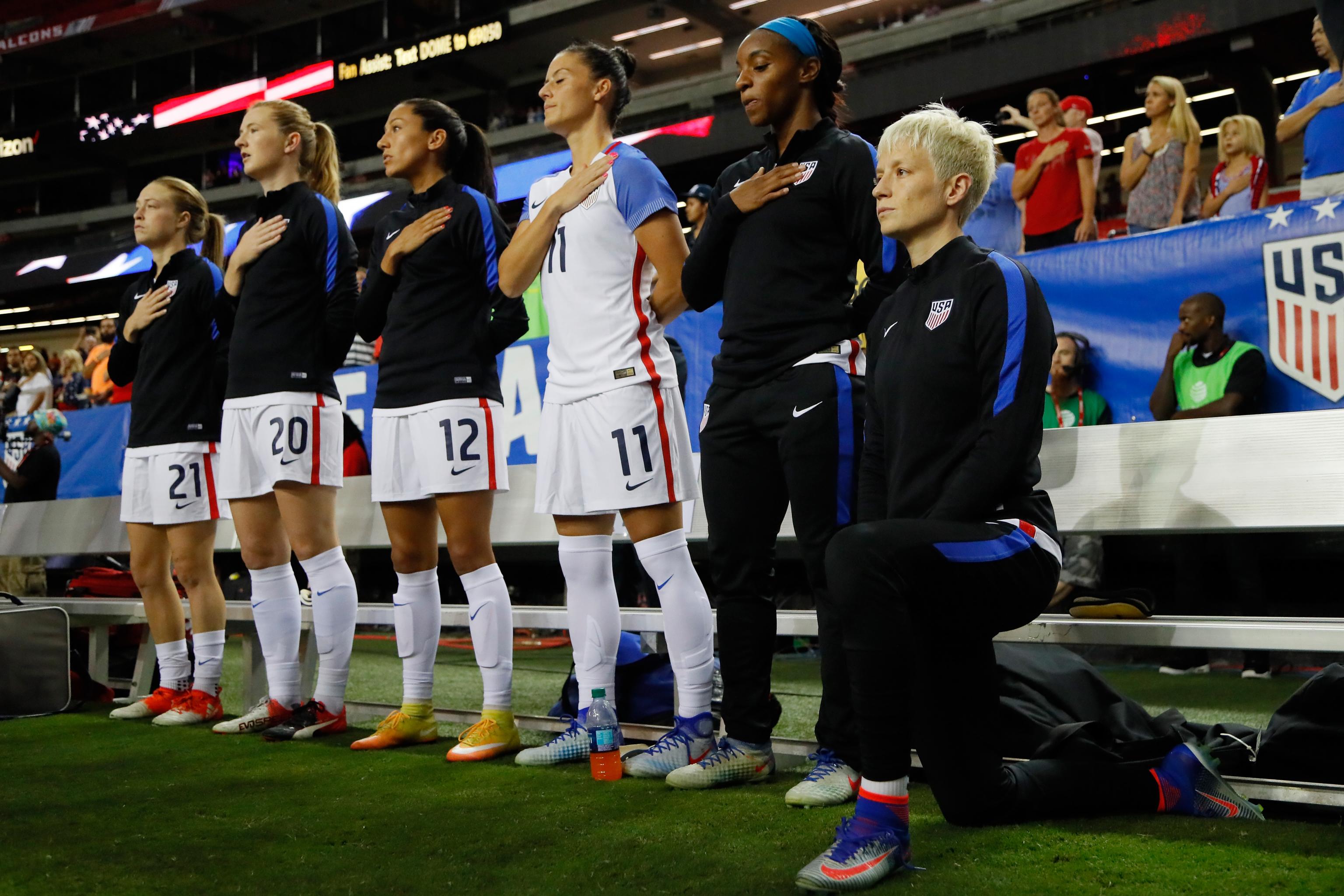 US Women's National Team Players Protest US Soccer At Wednesday Match