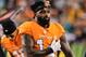 Sep 29, 2016; Cincinnati, OH, USA; Miami Dolphins wide receiver Jarvis Landry (14) looks on during the game against the Cincinnati Bengals
in the second half at Paul Brown Stadium. Cincinnati defeated Miami 22-7. Mandatory Credit: Mark Zerof-USA TODAY Sports