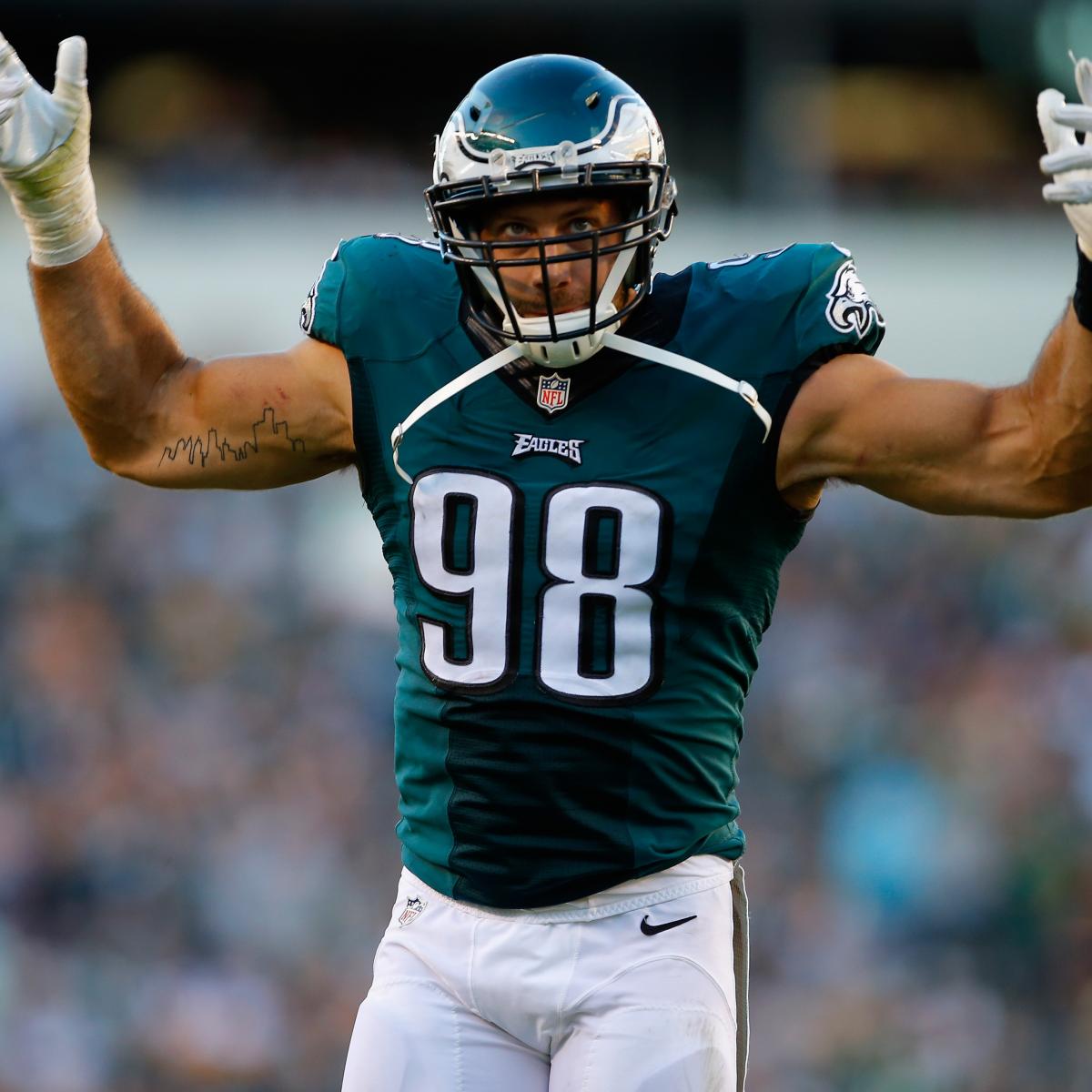 November 23, 2014: Philadelphia Eagles outside linebacker Connor Barwin  (98) in action during the NFL game between the Tennessee Titans and the  Philadelphia Eagles at Lincoln Financial Field in Philadelphia,  Pennsylvania. The