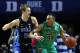 NEW YORK, NY - MARCH 11: Luke Kennard #5 of the Duke Blue Devils defends against Bonzie Colson #35 of the Notre Dame Fighting Irish during the championship game of the 2017 Men's ACC Basketball Tournament at the Barclays Center on March 11, 2017 in New York City. (Photo by Al Bello/Getty Images)