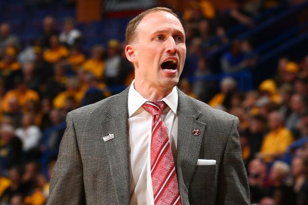 ST. LOUIS, MO - MARCH 4: Head coach Dan Muller of the Illinois State Redbirds calls for a player in a game against the Southern Illinois Salukis during the Missouri Valley Conference Basketball Tournament Semifinals at the Scottrade Center on March 4, 2017 in St. Louis, Missouri. (Photo by Dilip Vishwanat/Getty Images)