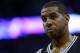 NEW ORLEANS, LA - MARCH 03: LaMarcus Aldridge #12 of the San Antonio Spurs reacts during a game against the New Orleans Pelicans at the Smoothie King Center on March 3, 2017 in New Orleans, Louisiana. NOTE TO USER: User expressly acknowledges and agrees that, by downloading and or using this photograph, User is consenting to the terms and conditions of the Getty Images License Agreement. (Photo by Jonathan Bachman/Getty Images)