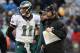 BALTIMORE, MD - DECEMBER 18: Quarterback Carson Wentz #11 of the Philadelphia Eagles talks with head coach Doug Pederson of the Philadelphia Eagles in the second quarter at M&T Bank Stadium on December 18, 2016 in Baltimore, Maryland. (Photo by Rob Carr/Getty Images)