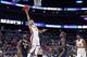 ORLANDO, FL - MARCH 16: Teammates Desonta Bradford #11 and Hanner Mosquera-Perea #12 of the East Tennessee State Buccaneers watch as Chris Chiozza #11 of the Florida Gators drives to the basket during the first round of the 2017 NCAA Men's Basketball Tournament at Amway Center on March 16, 2017 in Orlando, Florida. (Photo by Rob Carr/Getty Images)