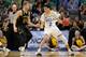 SACRAMENTO, CA - MARCH 17: Lonzo Ball #2 of the UCLA Bruins is defended by Mitch Peterson #13 of the Kent State Golden Flashes during the first round of the 2017 NCAA Men's Basketball Tournament at Golden 1 Center on March 17, 2017 in Sacramento, California. (Photo by Jamie Squire/Getty Images)