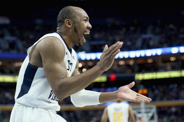 BUFFALO, NY - MARCH 18:  Jevon Carter #2 of the West Virginia Mountaineers reacts after a play against the Notre Dame Fighting Irish during the second round of the 2017 NCAA Men's Basketball Tournament at KeyBank Center on March 18, 2017 in Buffalo, New York.  (Photo by Maddie Meyer/Getty Images)
