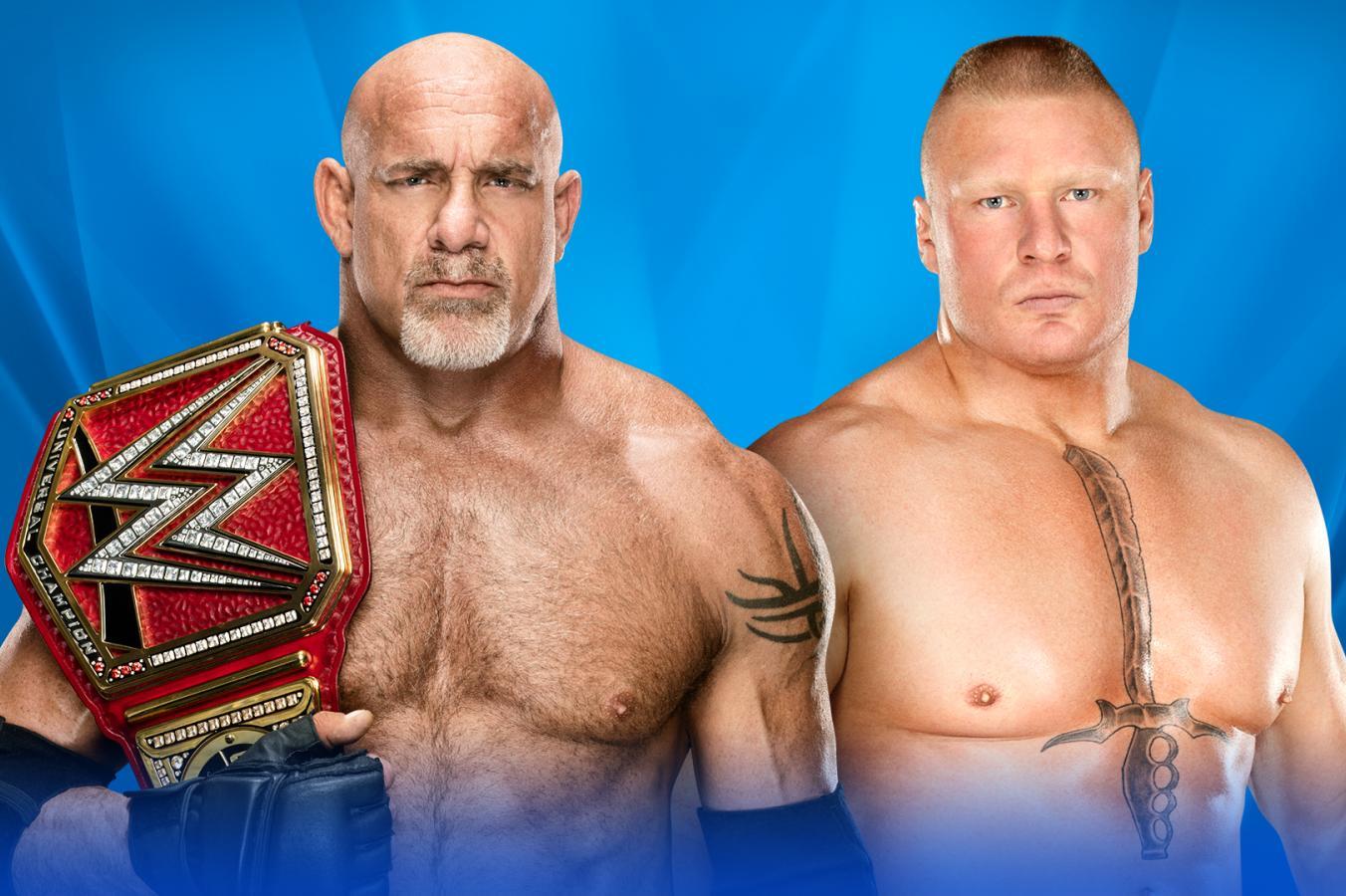 Goldberg accepts Brock Lesnar's WrestleMania challenge: photos