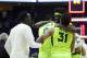TULSA, OK - MARCH 19: Johnathan Motley #5 of the Baylor Bears celebrates with his teammates Terry Maston #31 and Jo Lual-Acuil Jr. #0 after defeating the USC Trojans during the second round of the 2017 NCAA Men's Basketball Tournament at BOK Center on March 19, 2017 in Tulsa, Oklahoma. (Photo by Ronald Martinez/Getty Images)