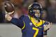 BERKELEY, CA - SEPTEMBER 17: Quarterback Davis Webb #7 of the California Golden Bears throws against the Texas Longhorns in the second quarter on September 17, 2016 at California Memorial Stadium in Berkeley, California. (Photo by Brian Bahr/Getty Images)