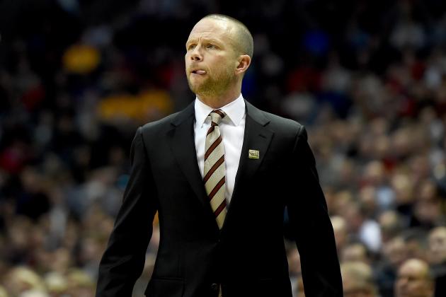 MILWAUKEE, WI - MARCH 16: Head coach Pat Kelsey of the Winthrop Eagles looks on in the first half against the Butler Bulldogs during the first round of the 2017 NCAA Men's Basketball Tournament at BMO Harris Bradley Center on March 16, 2017 in Milwaukee, Wisconsin. (Photo by Stacy Revere/Getty Images)