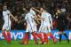 LONDON, ENGLAND - NOVEMBER 15: Adam Lallana of England (11) celebrates with team mates after scoring the opening goal during the international friendly match between England and Spain at Wembley Stadium on November 15, 2016 in London, England. (Photo by Shaun Botterill/Getty Images)