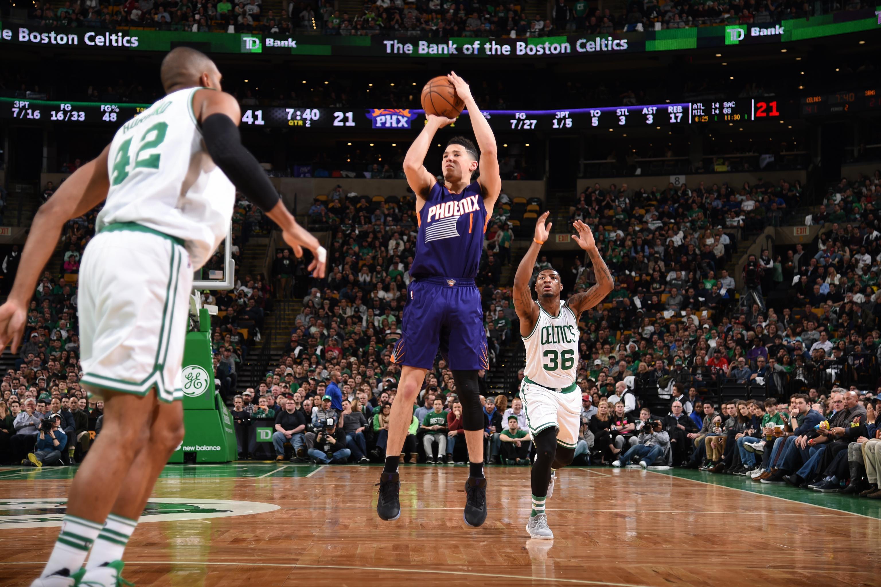 Devin Booker scores 70, but Celtics top Suns 130-120