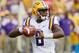 GREEN BAY, WI - SEPTEMBER 03: Brandon Harris #6 of the LSU Tigers looks for a receiver against the Wisconsin Badgers at Lambeau Field on September 3, 2016 in Green Bay, Wisconsin. (Photo by Jonathan Daniel/Getty Images)