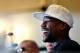 LONDON, ENGLAND - MARCH 07: Floyd Mayweather JR speaks during a Frank Warren and Floyd Mayweather JR Press Conference at The Savoy Hotel on March 7, 2017 in London, England. (Photo by Dan Mullan/Getty Images)