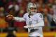 KANSAS CITY, MO - DECEMBER 08: Quarterback Derek Carr #4 of the Oakland Raiders throws a pass against the Kansas City Chiefs during the first half on December 8, 2016 at Arrowhead Stadium in Kansas City, Missouri. (Photo by Peter G. Aiken/Getty Images)