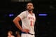 NEW YORK, NY - JANUARY 16: Joakim Noah #13 of the New York Knicks in action against the Atlanta Hawks at Madison Square Garden on January 16, 2017 in New York City. NOTE TO USER: User expressly acknowledges and agrees that, by downloading and or using this photograph, User is consenting to the terms and conditions of the Getty Images License Agreement. Atlanta Hawks defeated the New York Knicks 108-107. (Photo by Mike Stobe/Getty Images)