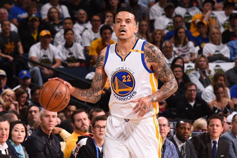OAKLAND, CA - MARCH 16:  Matt Barnes #22 of the Golden State Warriors handles the ball during a game against the Orlando Magic on March 16, 2017 at ORACLE Arena in Oakland, California. NOTE TO USER: User expressly acknowledges and agrees that, by downloading and/or using this photograph, user is consenting to the terms and conditions of Getty Images License Agreement. Mandatory Copyright Notice: Copyright 2017 NBAE (Photo by Noah Graham/NBAE via Getty Images)
