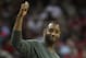 HOUSTON, TX - OCTOBER 30: Former Houston Rocket Tracy McGrady acknowledges the crowd during a game between the Charlotte Bobcats and Houston Rockets at Toyota Center on October 30, 2013 in Houston, Texas. NOTE TO USER: User expressly acknowledges and agrees that, by downloading and or using this photograph, User is consenting to the terms and conditions of the Getty Images License Agreement. (Photo by Bob Levey/Getty Images)
