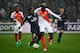 Paris Saint-Germain's Ivorian defender Serge Aurier (L) vies for the ball with Monaco's French midfielder Tiemoue Bakayoko during the French League Cup final football match between Paris Saint-Germain (PSG) and Monaco (ASM) on April 1, 2017, at the Parc Olympique Lyonnais stadium in Decines-Charpieu, near Lyon. / AFP PHOTO / Jeff PACHOUD (Photo credit should read JEFF PACHOUD/AFP/Getty Images)