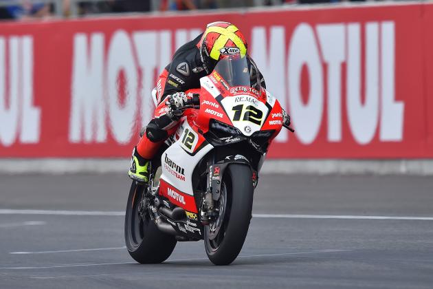 BURI RAM, THAILAND - MARCH 13: Javier Fores #12 of Spain rides during the Buriram World Superbike Championship on March 13, 2016 in Buri Ram, Thailand. (Photo by Thananuwat Srirasant/Getty Images)