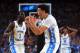 GLENDALE, AZ - APRIL 03: Justin Jackson #44 of the North Carolina Tar Heels reacts late in the second half against the Gonzaga Bulldogs during the 2017 NCAA Men's Final Four National Championship game at University of Phoenix Stadium on April 3, 2017 in Glendale, Arizona. (Photo by Tom Pennington/Getty Images)