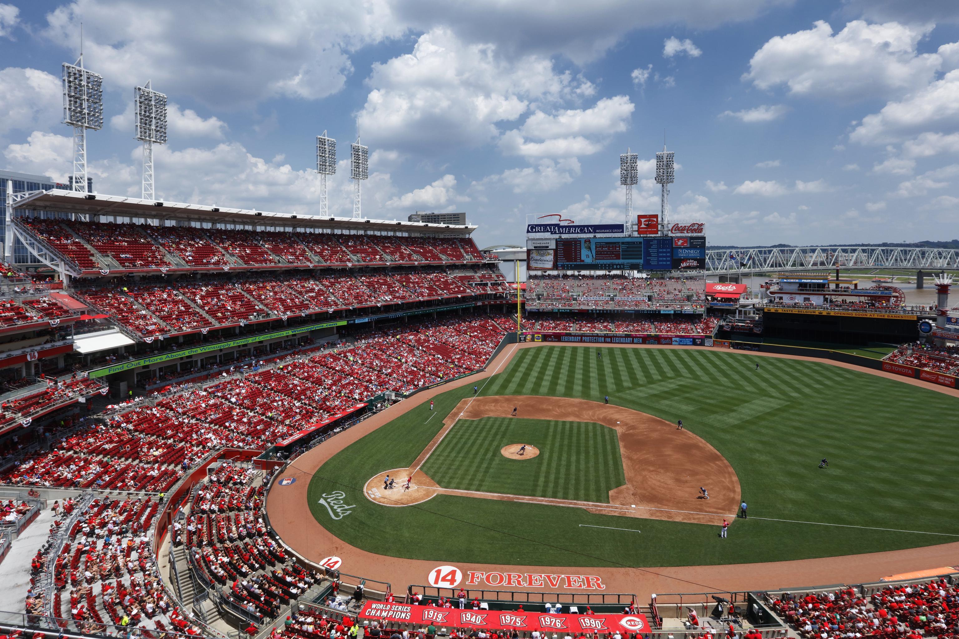 Great American Ballpark panoramic. My view yesterday. : r/baseball