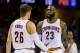 CLEVELAND, OH - JANUARY 19: Kyle Korver #26 of the Cleveland Cavaliers and LeBron James #23 celebrate after scoring during the second half against the Phoenix Suns at Quicken Loans Arena on January 19, 2017 in Cleveland, Ohio. The Cavaliers defeated the Suns 118-103. NOTE TO USER: User expressly acknowledges and agrees that, by downloading and/or using this photograph, user is consenting to the terms and conditions of the Getty Images License Agreement. Mandatory copyright notice. (Photo by Jason Miller/Getty Images)